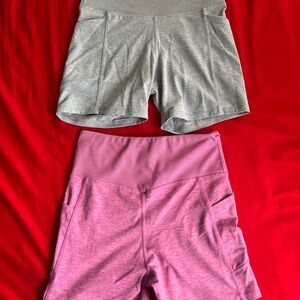 Women's Gray and Pink Shorts